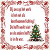 Tegeltje voor humor op kantoor met kerst