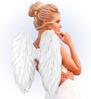Witte engelenvleugels opvouwbaar 50 x 50 cm voor een ware engel tijdens themafeesten, festivals en kerst