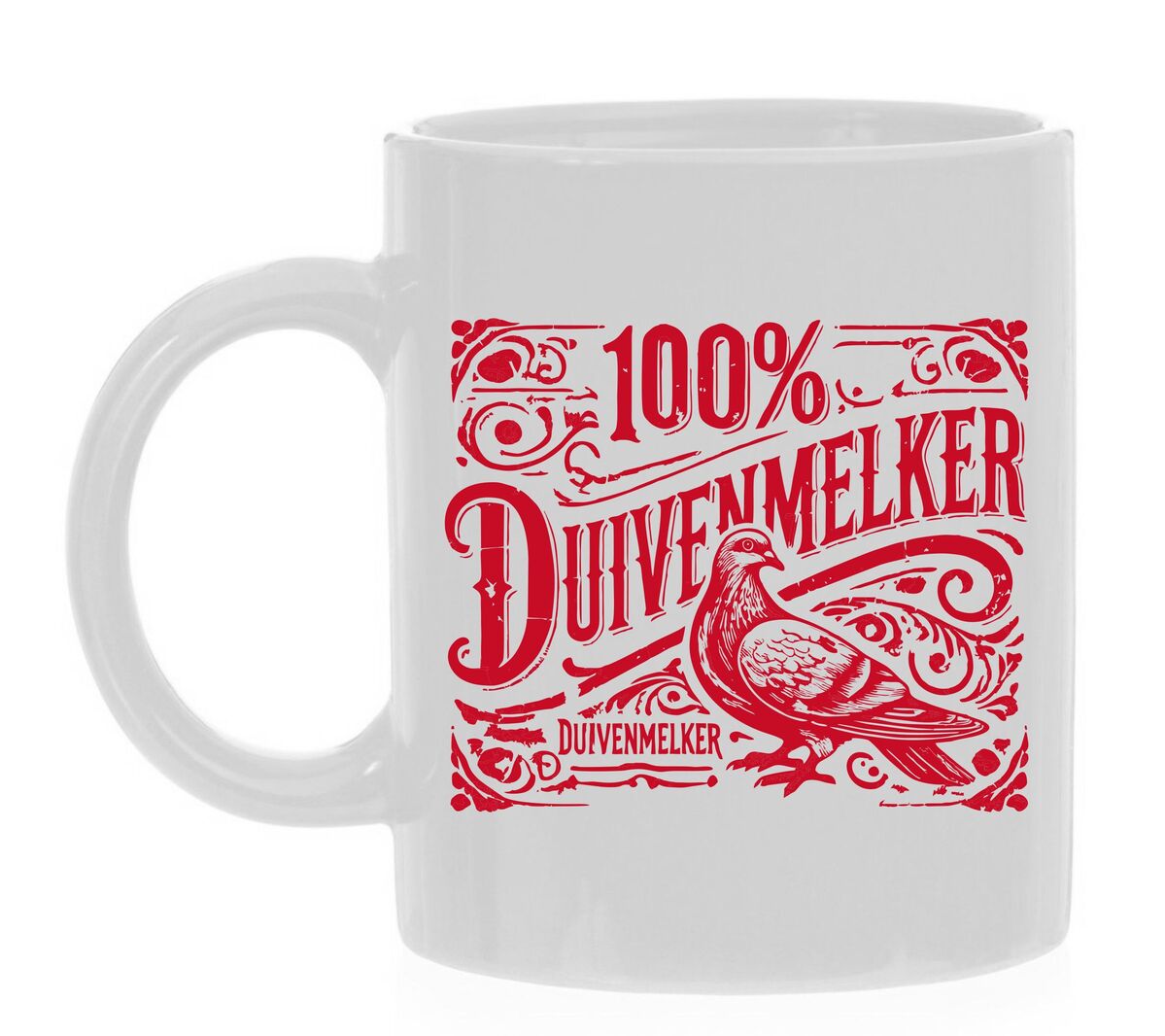 Prachtige koffie of thee mok voor een duivenliefhebber met vintage opdruk