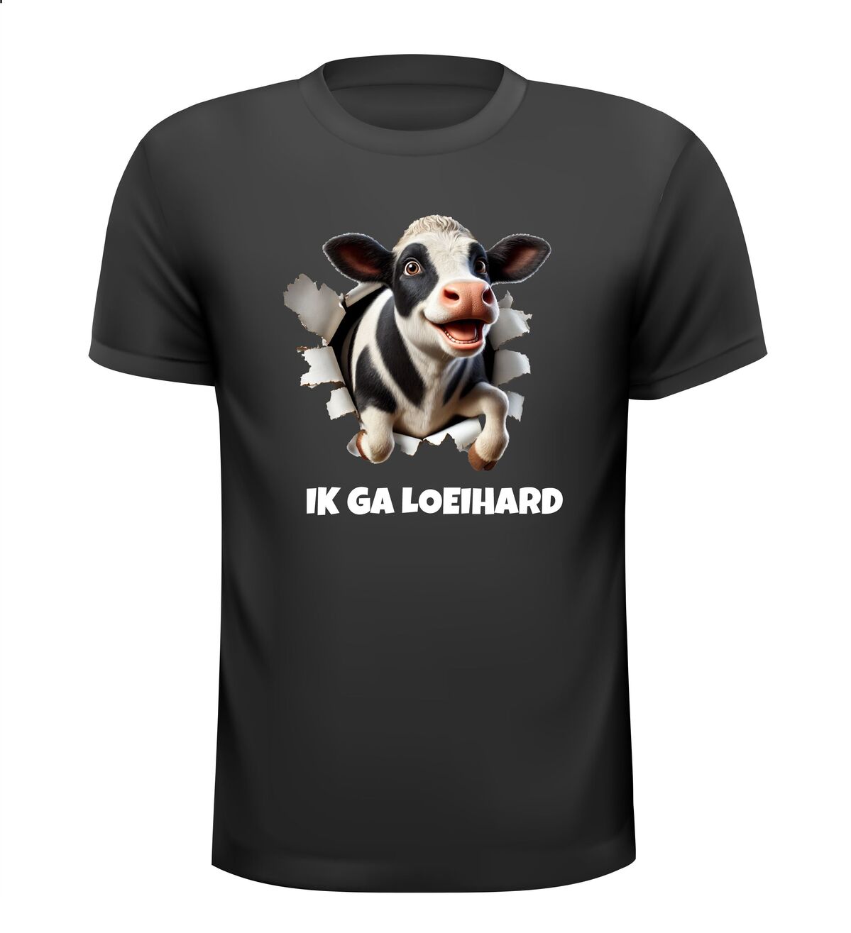 Ik ga loeihard T-shirt grappig koeien shirtje