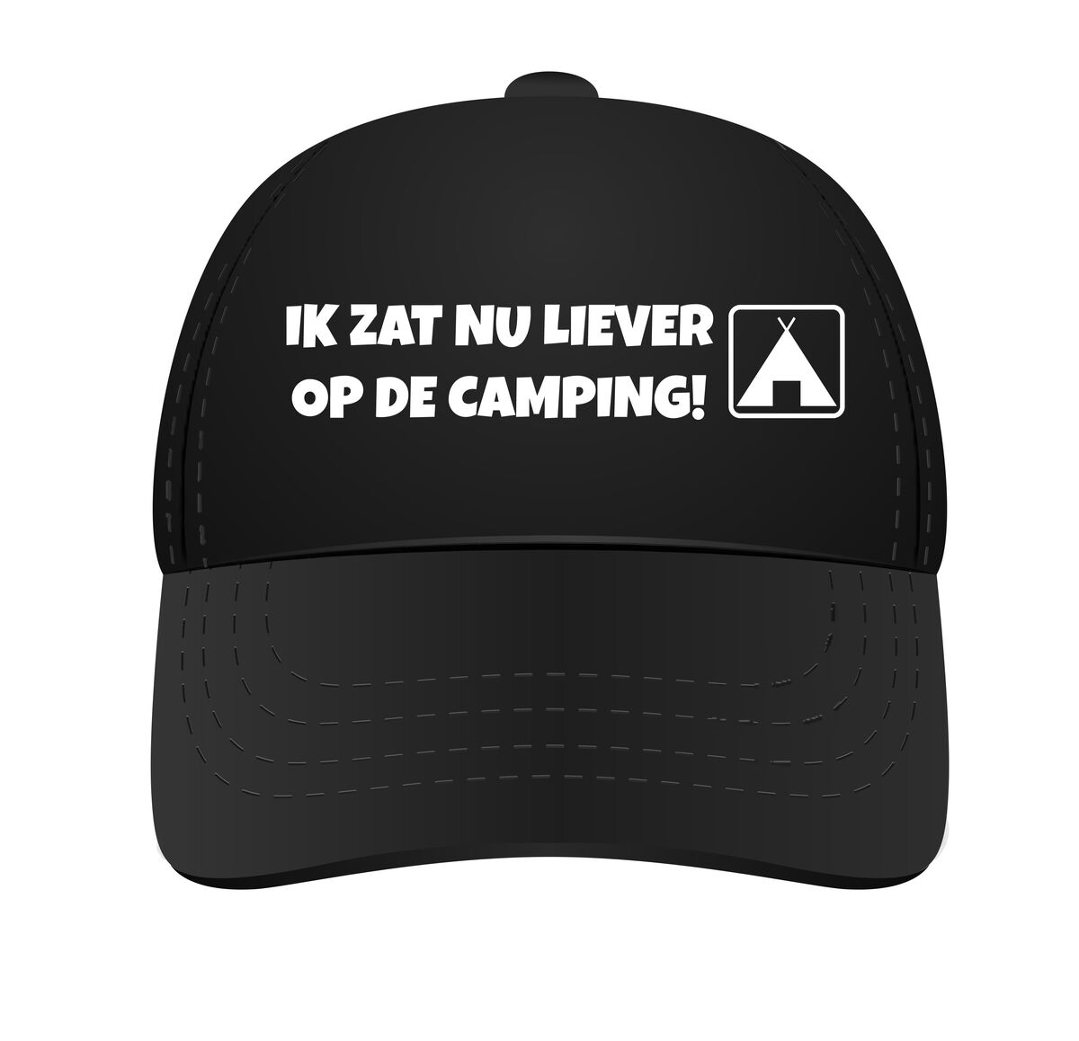 Petje ik zat nu liever op de camping