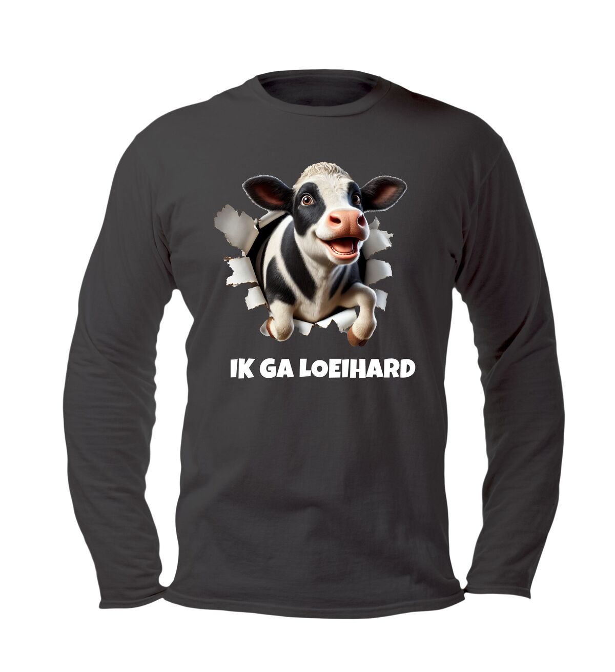 Shirtje ik ga loeihard lange mouw