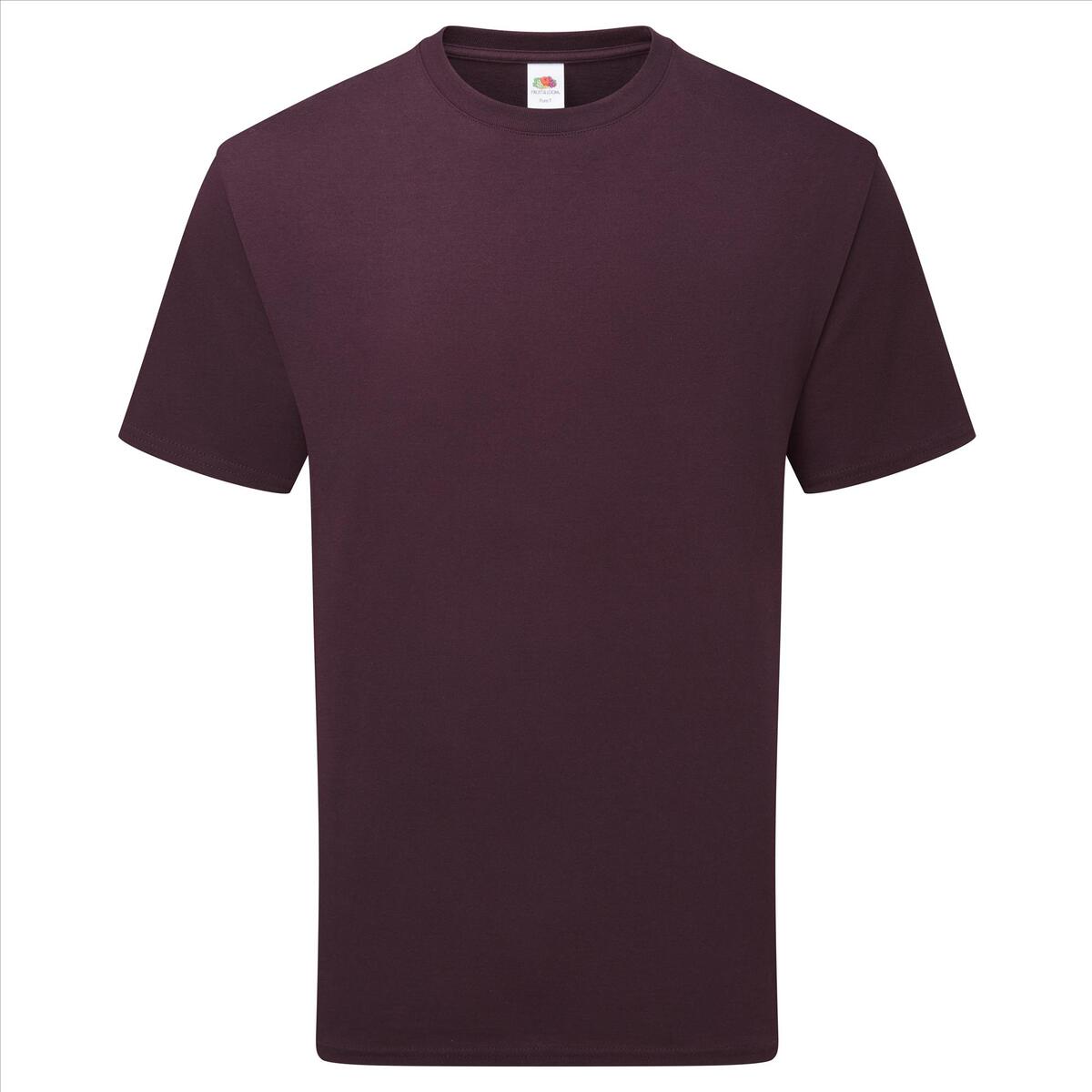 Shirtje voor hem dark plum Fruit of the Loom Pure Cotton