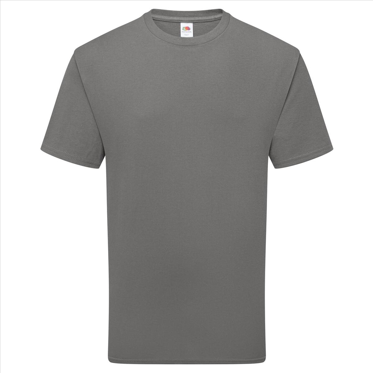 Shirtje voor hem licht grafiet grijs Fruit of the Loom Pure Cotton