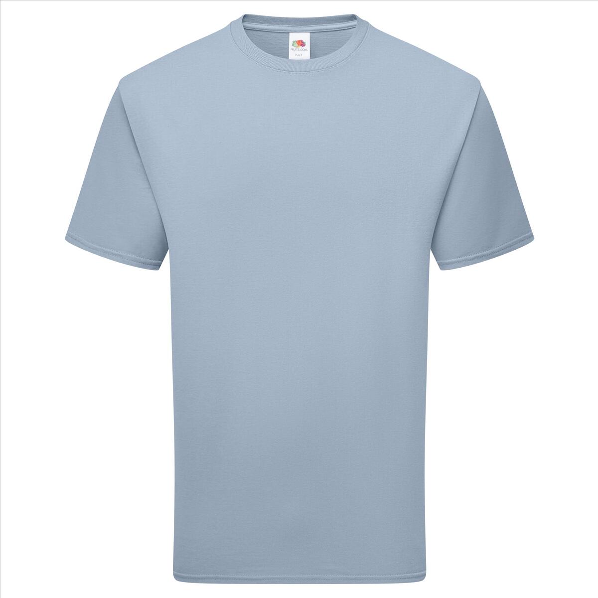 Shirtje voor hem mineraalblauw Fruit of the Loom Pure Cotton