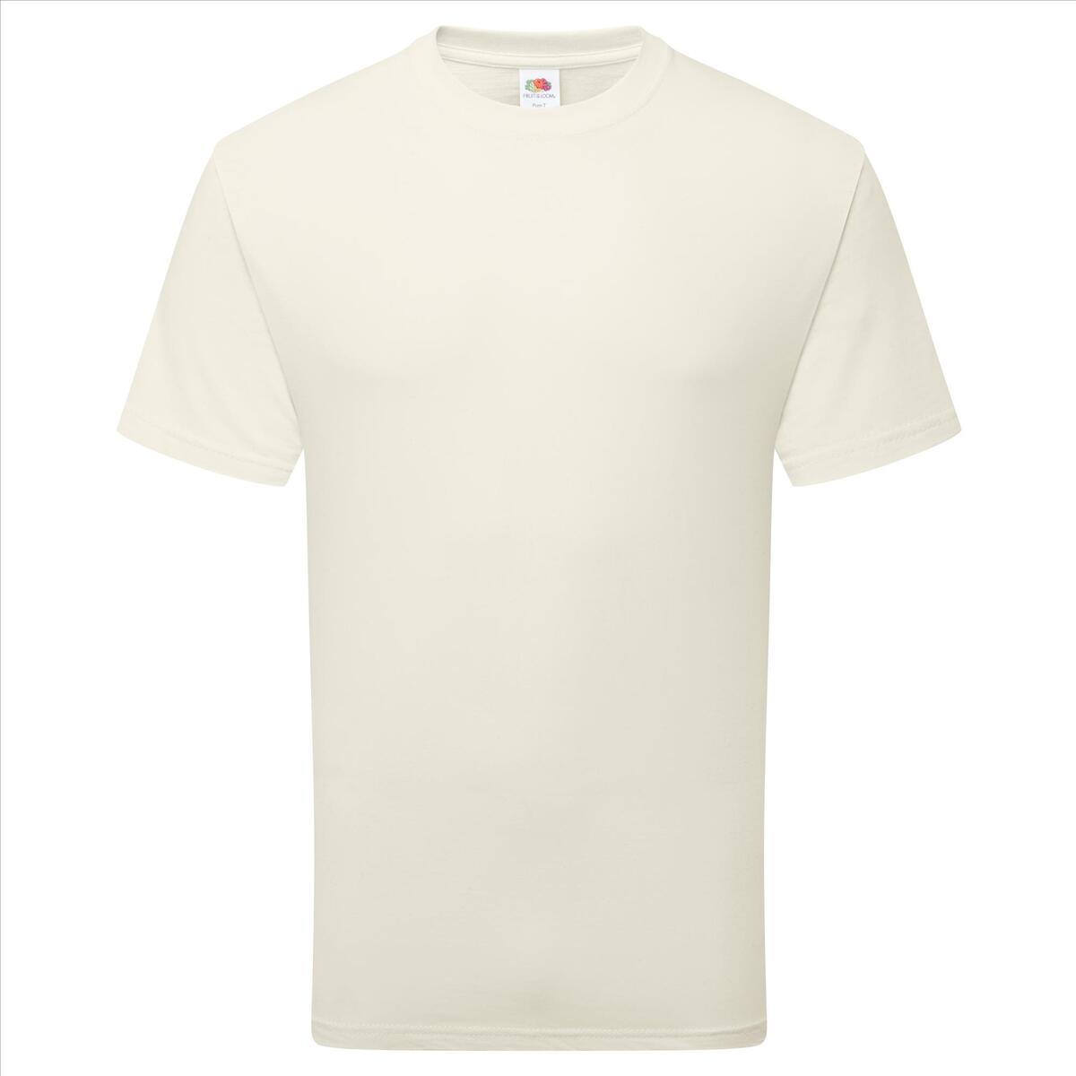 Shirtje voor hem naturel Fruit of the Loom Pure Cotton