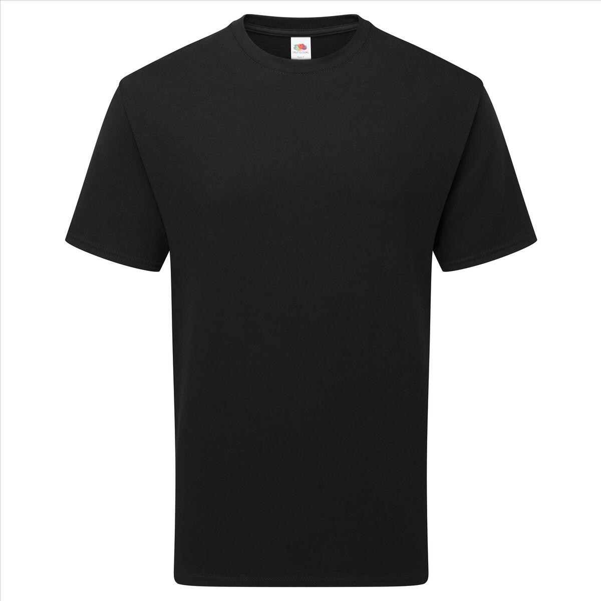 Shirtje voor hem zwart Fruit of the Loom Pure Cotton