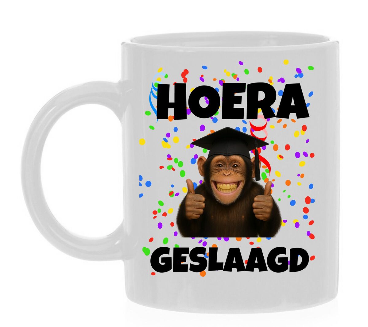 Hoera geslaagd mok
