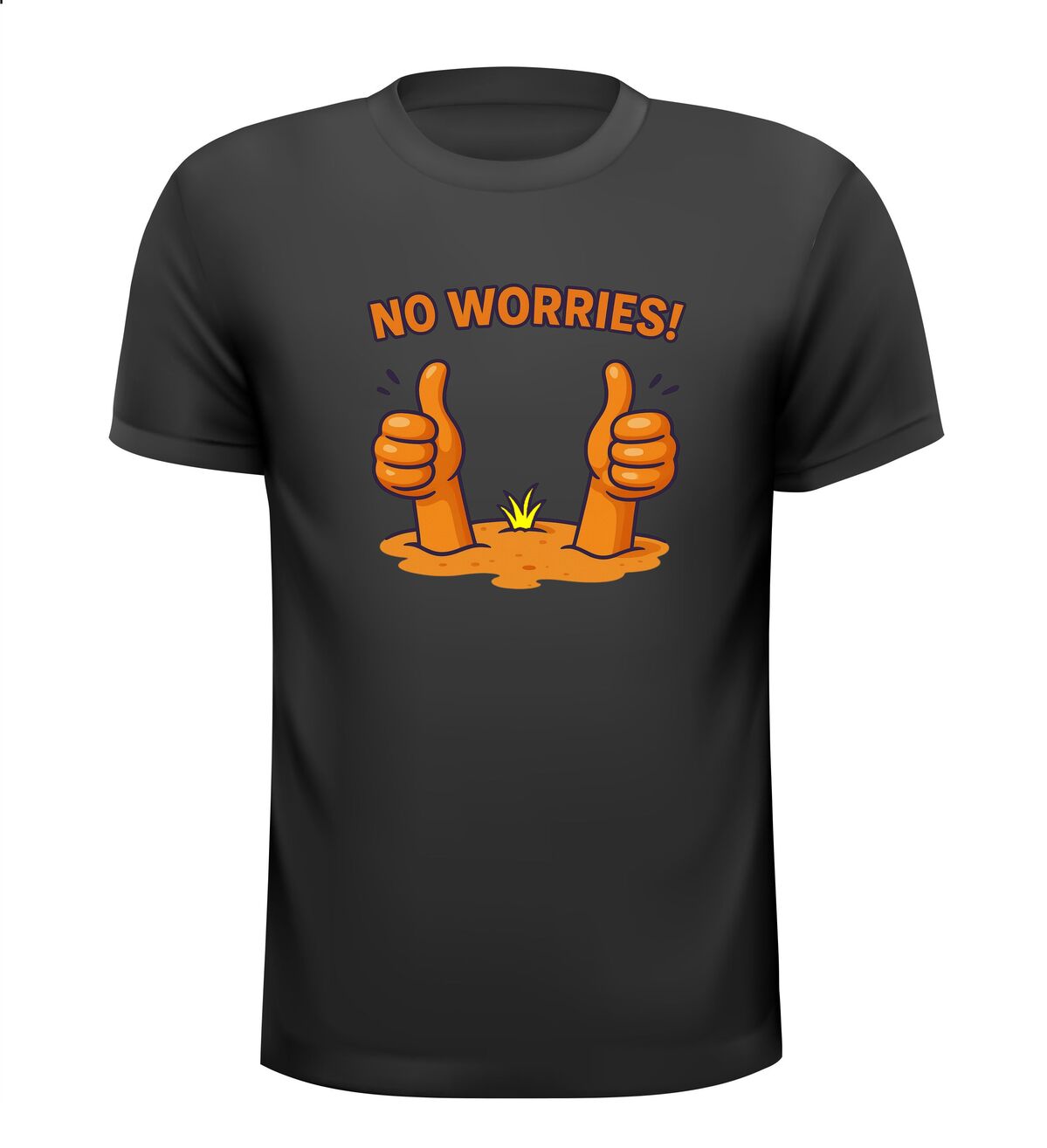 Grappig T-shirt no worries geen zorgen komt goed alles is ok!
