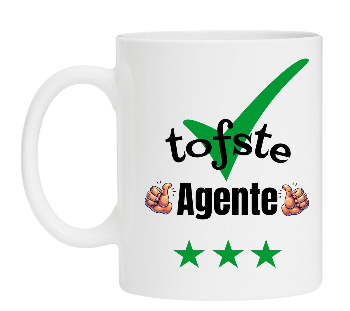 Een Koffiemok speciaal voor de tofste Agente