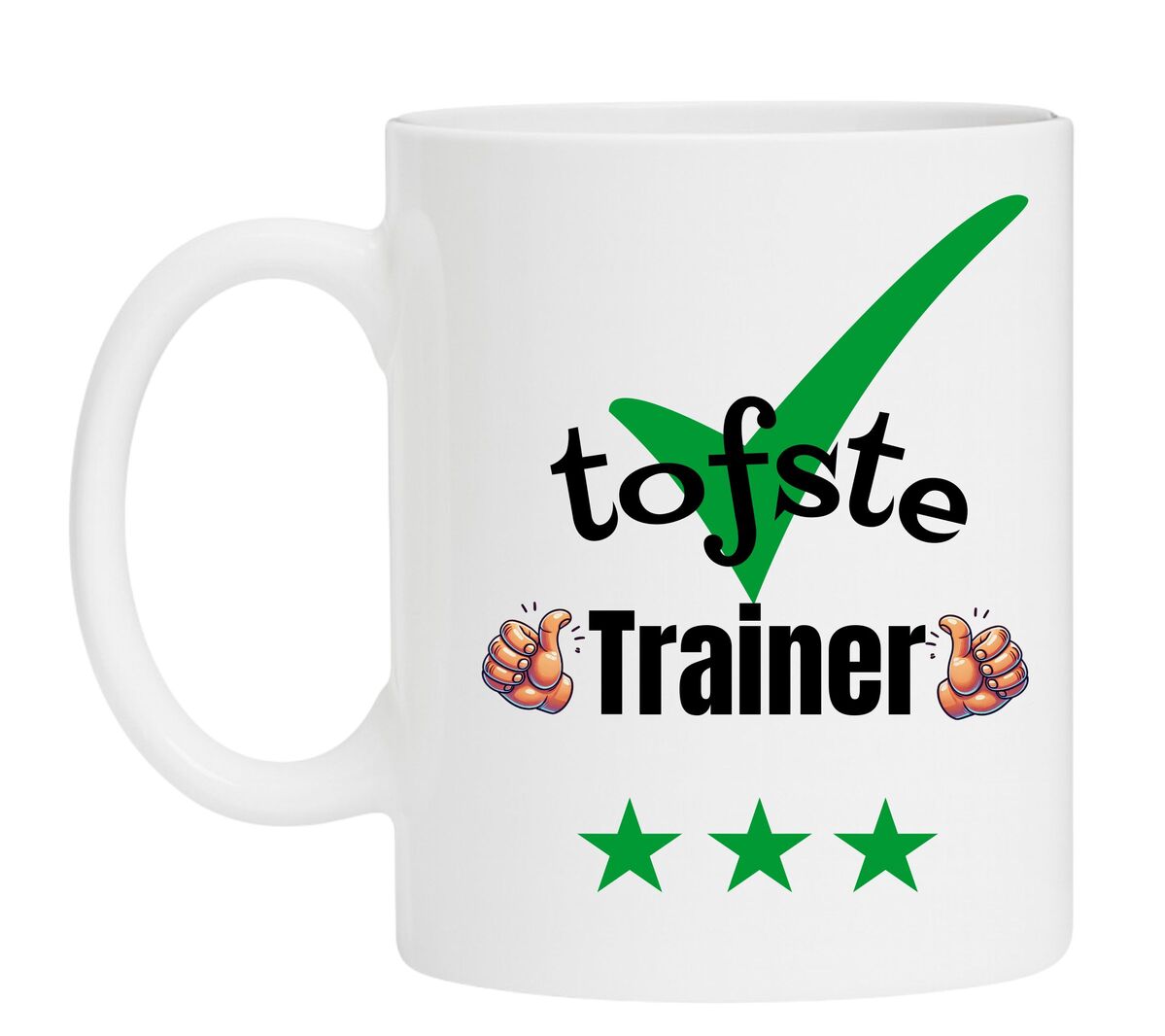 Een Koffiemok speciaal voor de tofste Trainer