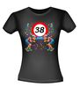 Een leuk en grappig shirtje voor haar, oude vrouwen met wandelstok voor leeftijd 38 dames