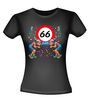 Een leuk en grappig shirtje voor haar, oude vrouwen met wandelstok voor leeftijd 66 dames