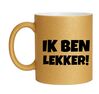 foto 1 Grappige gouden glitter mok ik ben lekker!