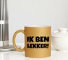 foto 3 Grappige gouden glitter mok ik ben lekker!