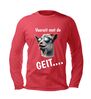 foto 3 Grappige unisex longsleeve met geit tekst vooruit met de geit