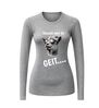foto 8 Grappige unisex longsleeve met geit tekst vooruit met de geit