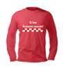 foto 3 Longsleeve rood wit geblokte opdruk Brabant en en tekst ik ben Brabants mooiste