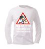 foto 4 Pas op! Ik Kan Zomaar Over Tennis Praten unisex longsleeve met verkeersbordprint