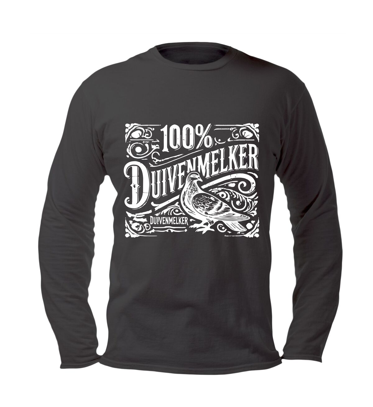 100% duivenmelker vintage longsleeve voor de echte Liefhebber