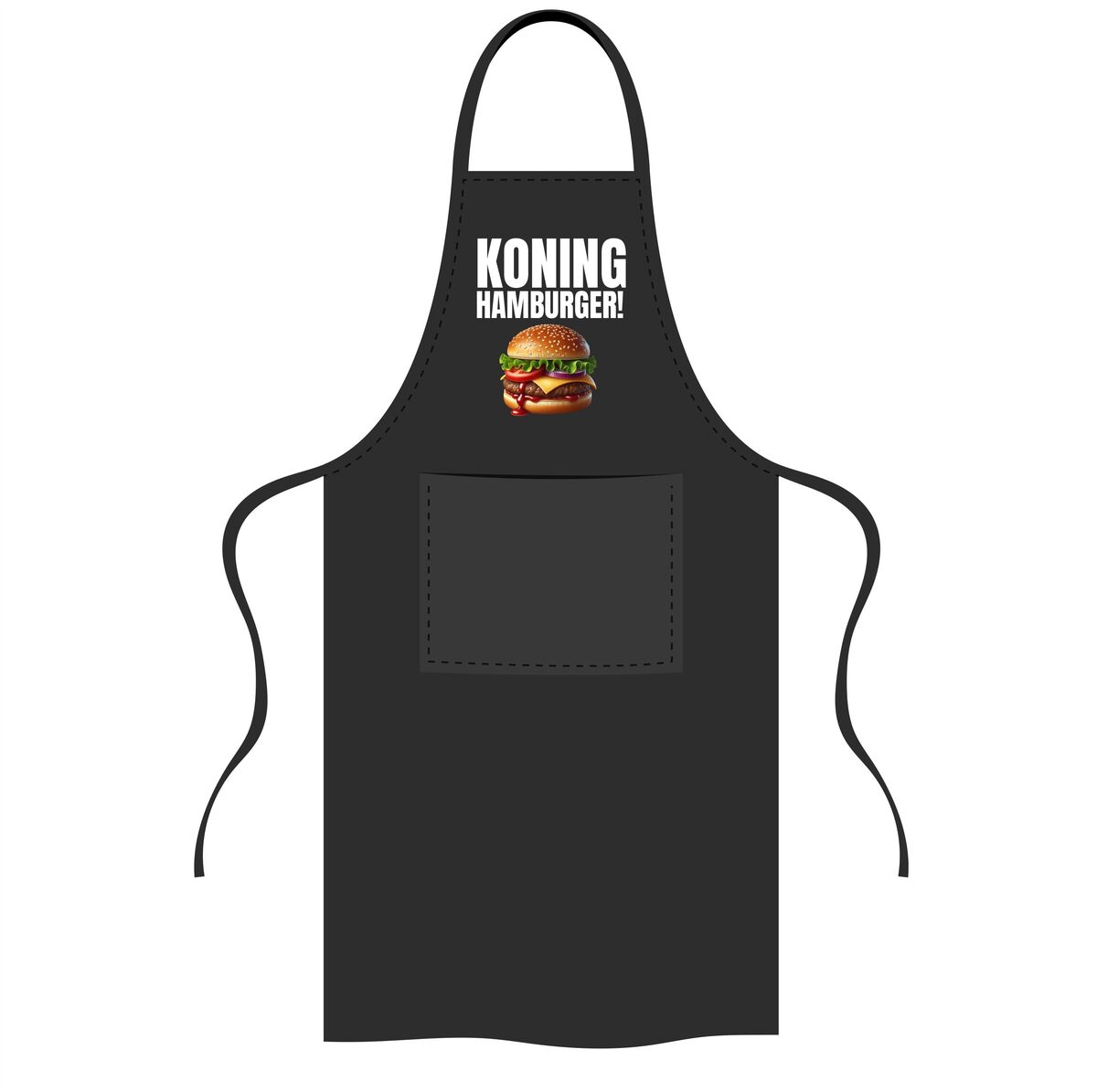 BBQ schort koning hamburger perfect voor grillmasters