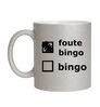 Bingo glitter Mok zilverkleurig met tekst foute bingo perfect cadeau voor foute bingo avonden