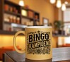 foto 3 Bingo kampioen mok in gouden glitters met vintage afbeelding uniek en feestelijk Cadeau