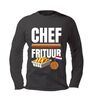 Chef Frituur unisex longsleeve  voor echte snackbazen