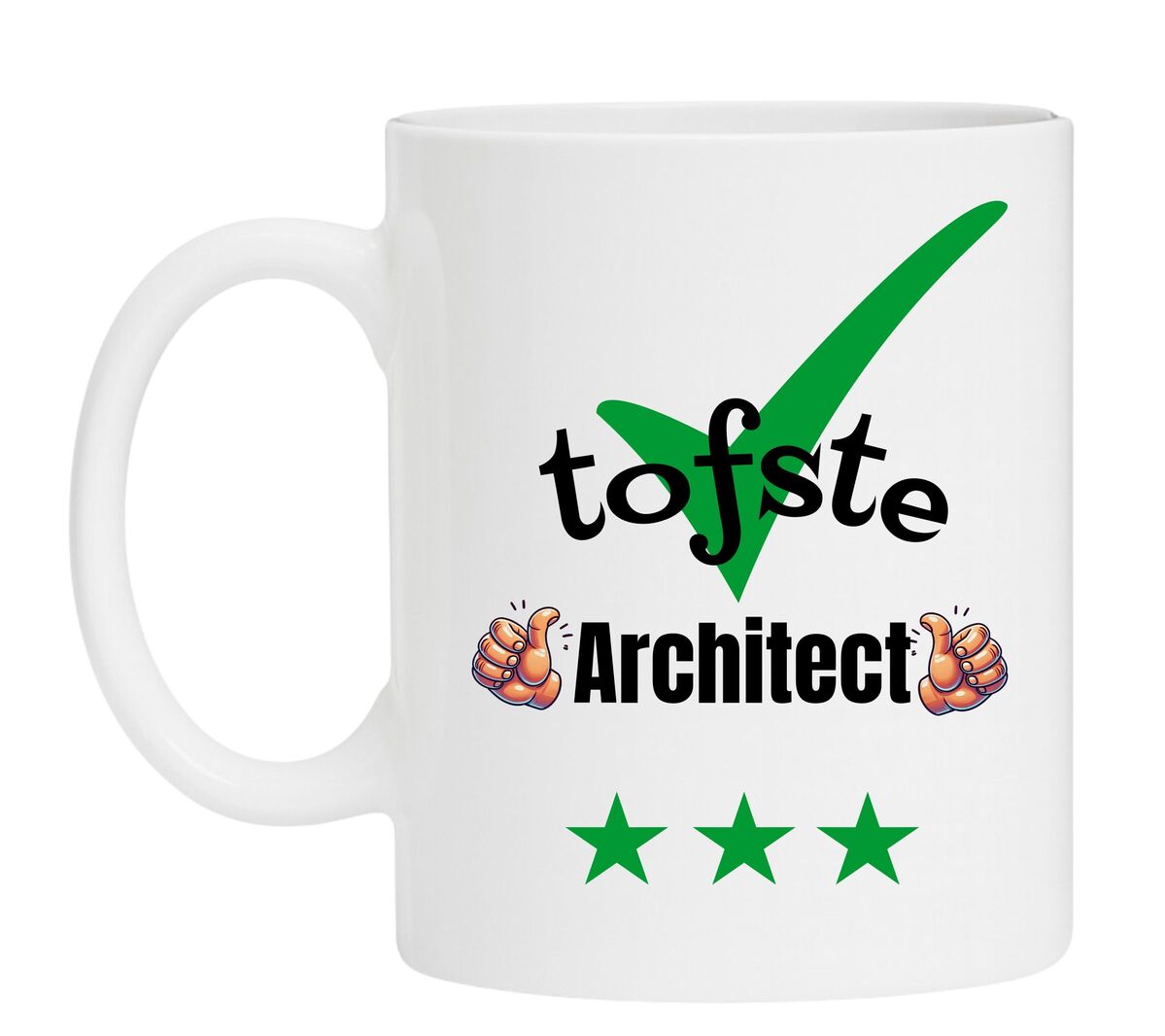 Een Koffiemok speciaal voor de tofste Architect