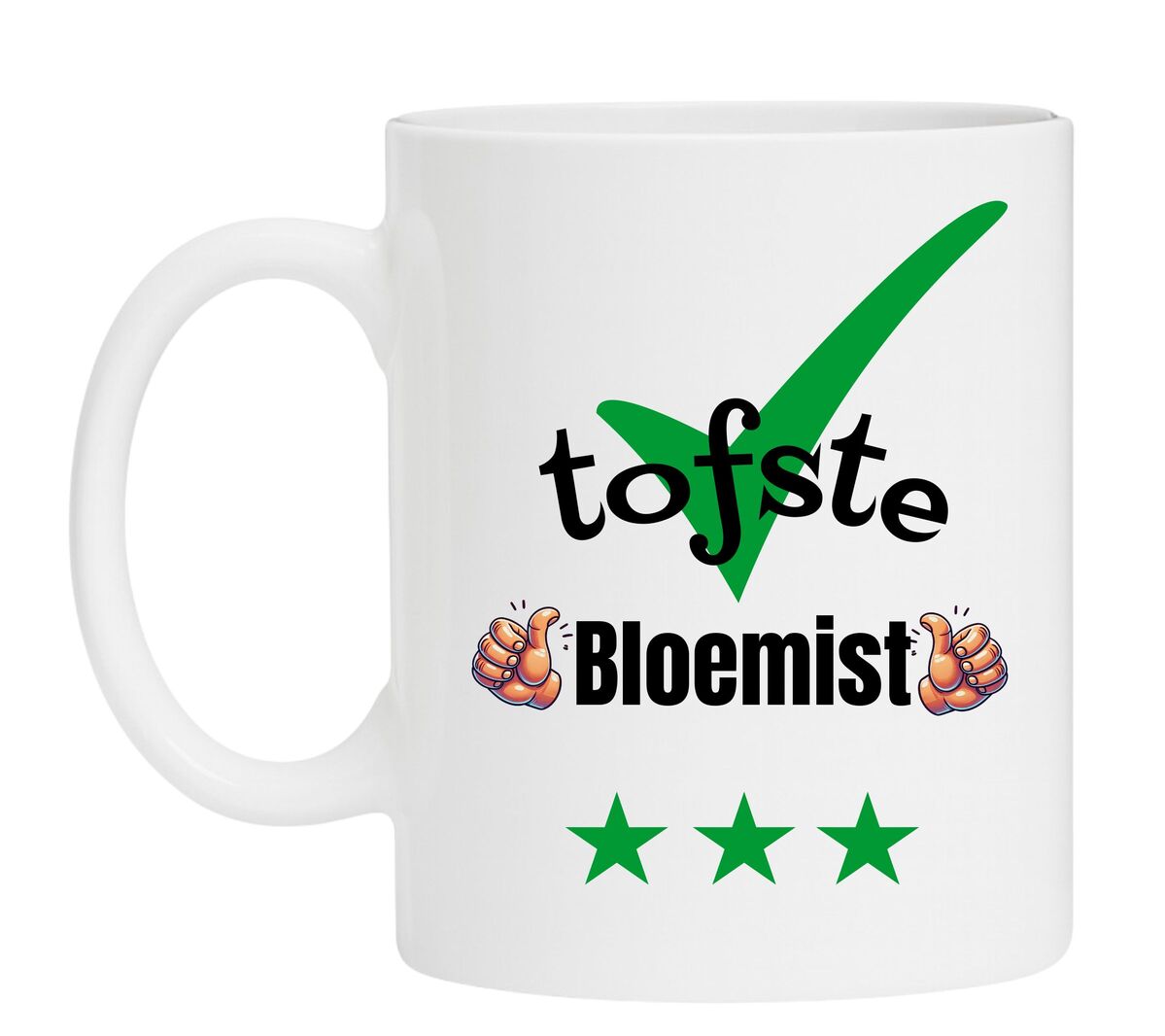 Een Koffiemok speciaal voor de tofste Bloemist