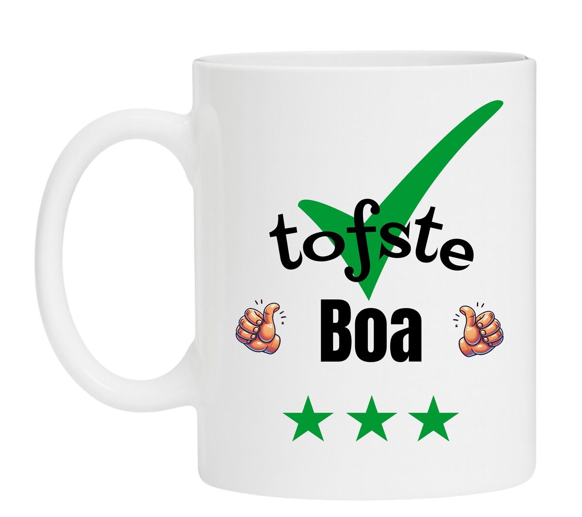 Een Koffiemok speciaal voor de tofste Boa