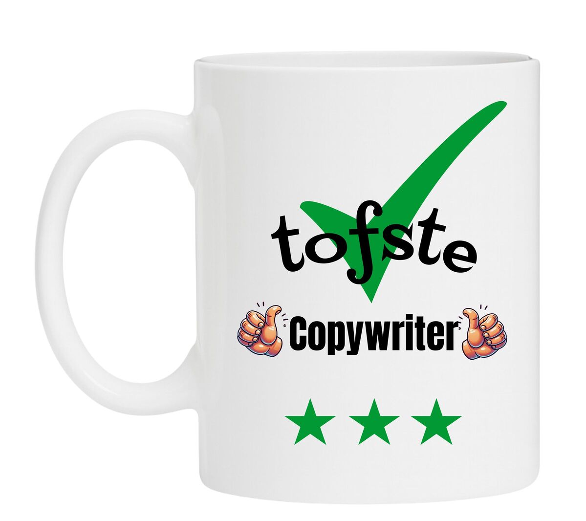 Een Koffiemok speciaal voor de tofste Copywriter