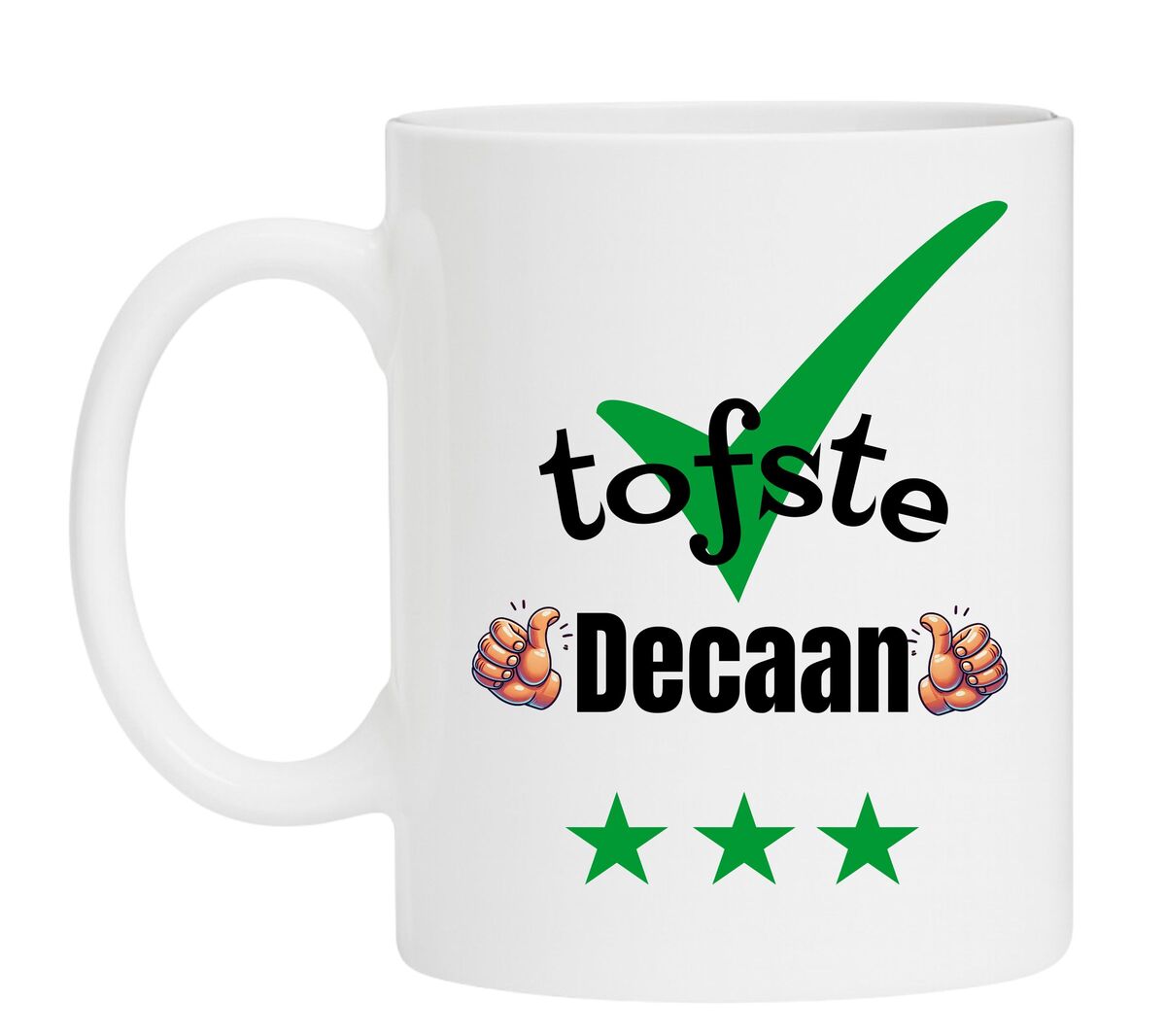 Een Koffiemok speciaal voor de tofste Decaan
