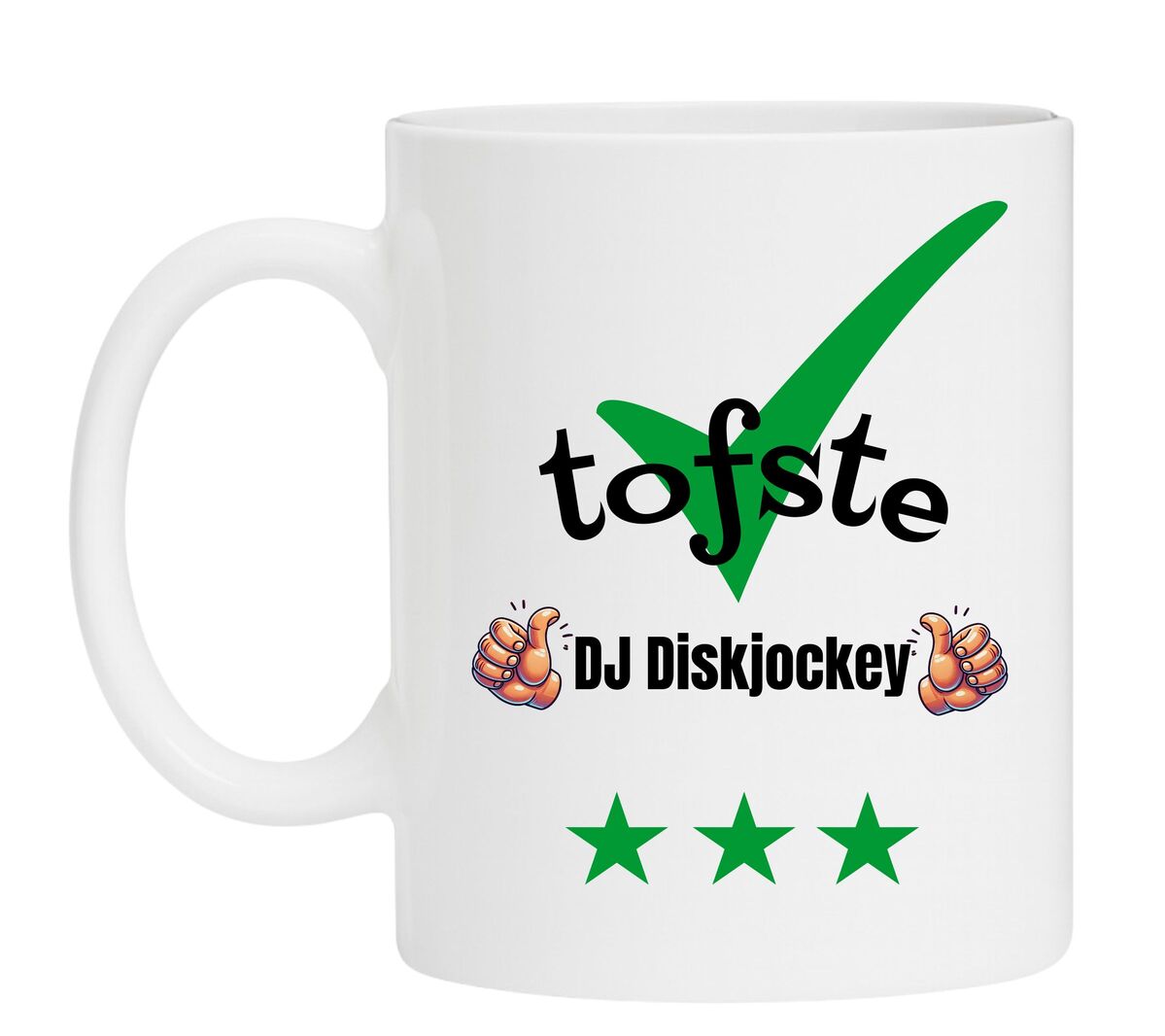 Een Koffiemok speciaal voor de tofste DJ Diskjockey
