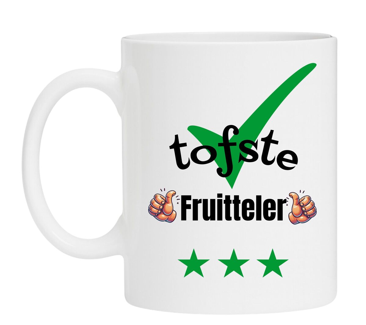 Een Koffiemok speciaal voor de tofste Fruitteler