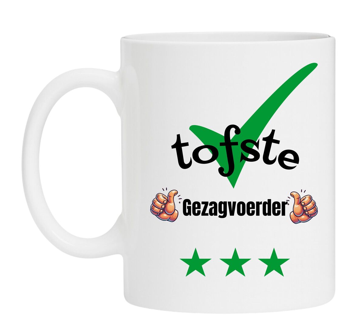 Een Koffiemok speciaal voor de tofste Gezagvoerder
