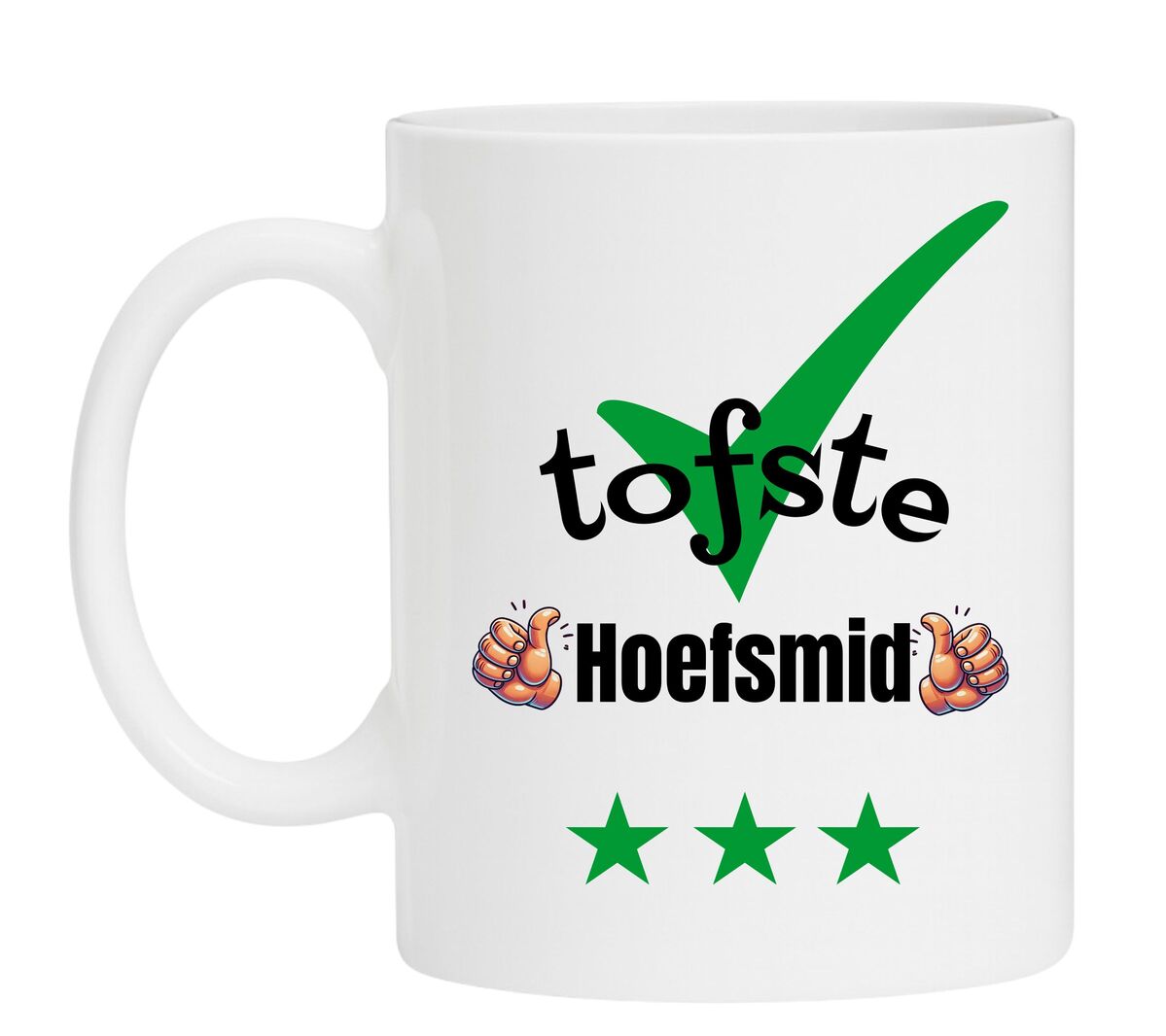 Een Koffiemok speciaal voor de tofste Hoefsmid