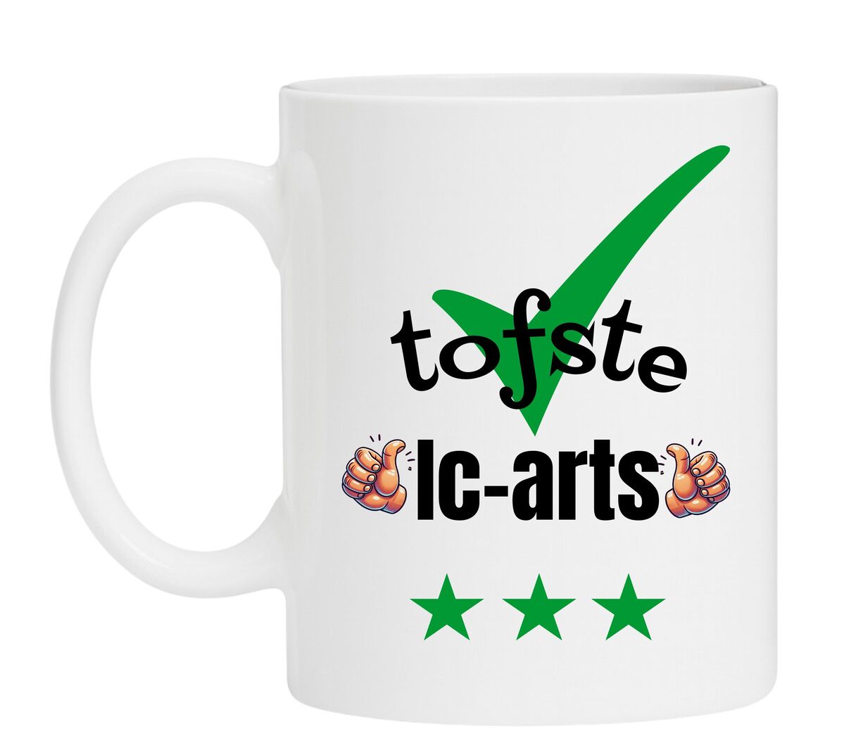 Een Koffiemok speciaal voor de tofste Ic-arts