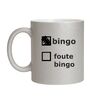 Glitter en bingo zilveren Foute Bingo mok met aangevinkt bingo