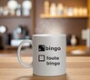 foto 3 Glitter en bingo zilveren Foute Bingo mok met aangevinkt bingo
