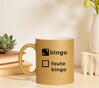 foto 3 Gouden bingo Mok glitters foute bingo editie met aangevinkt bingo