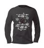 Humor kerst longsleeve  De helft werkt niet, de andere helft is in de war unisex shirt met lange mouwen met kerstverlichting afbeelding