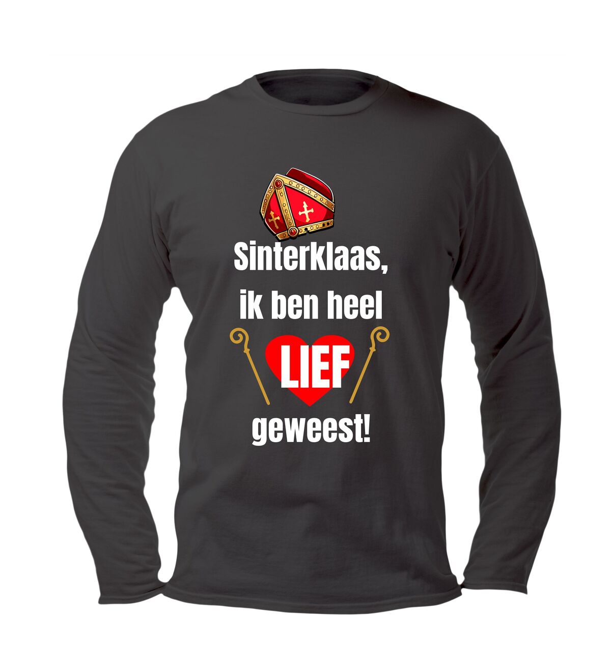 Longsleeve sinterklaas ik ben heel lief geweest perfect voor pakjesavond