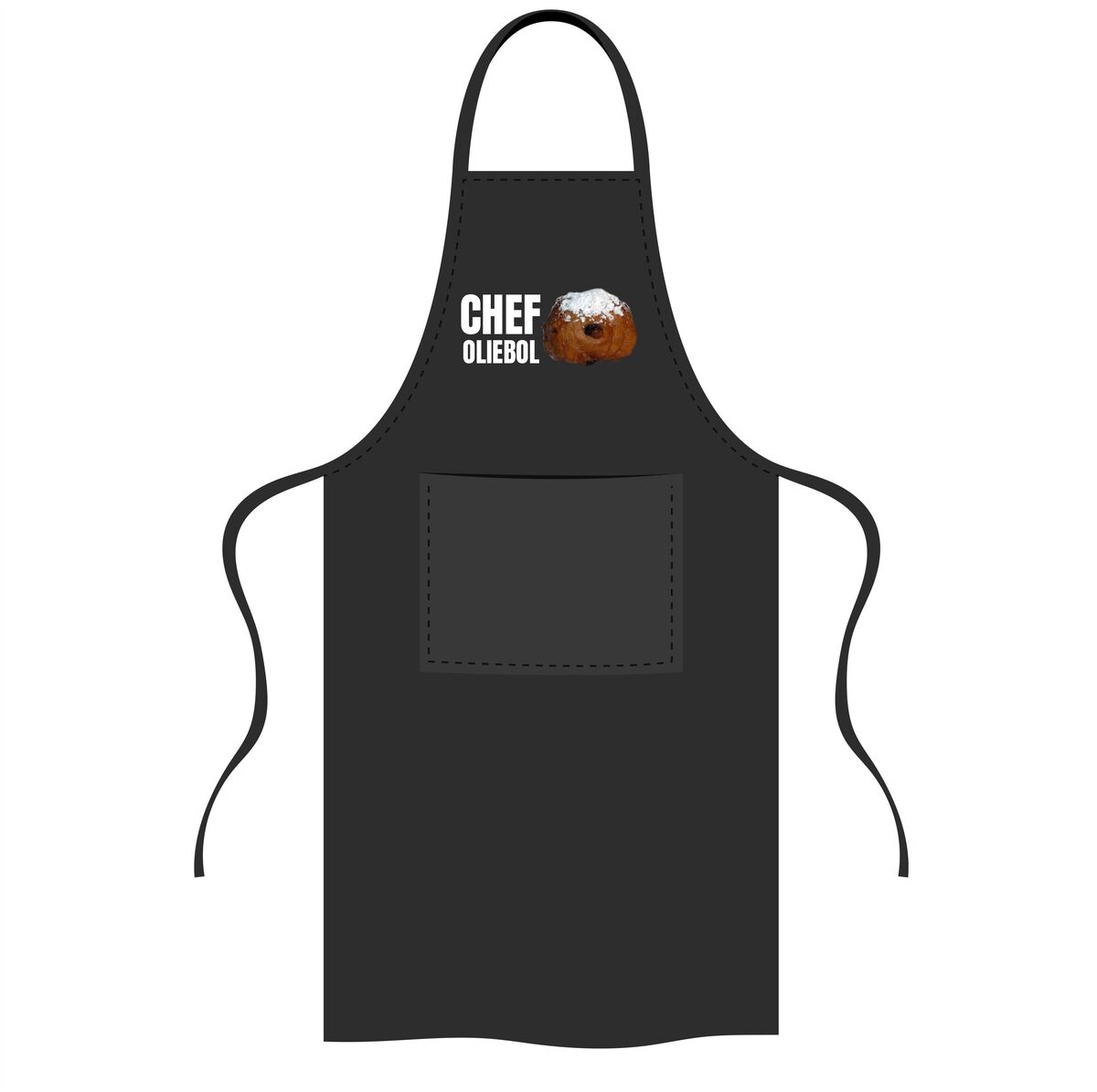 Schort chef oliebol  voor de kampioen van de oliebollenpan