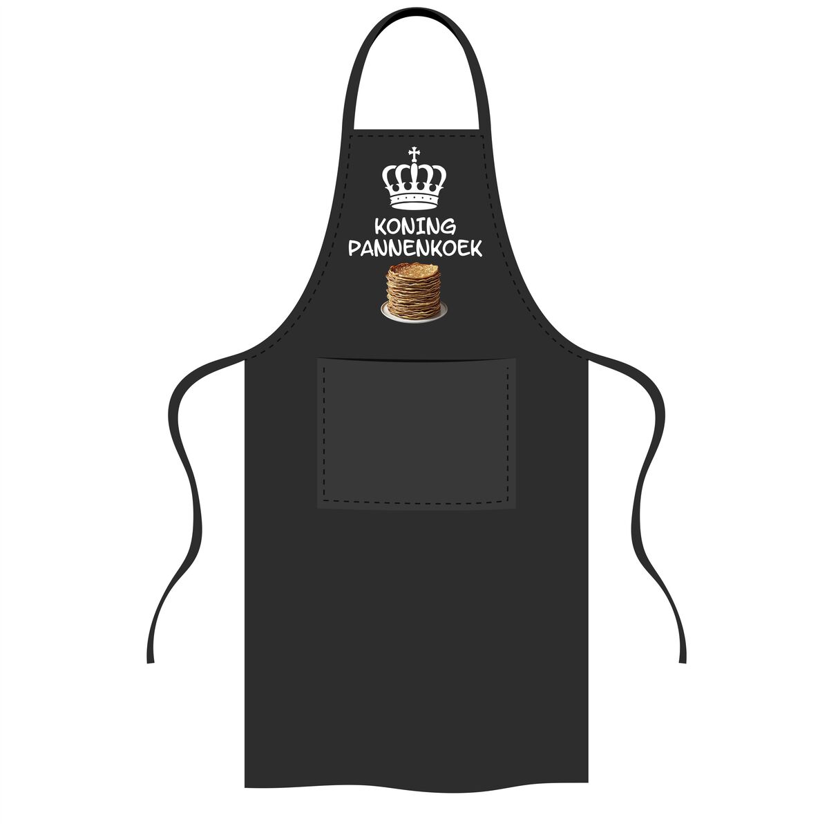 Schort koning pannenkoek perfect cadeau voor pannenkoekenfans