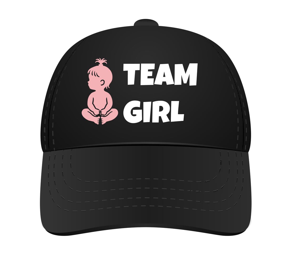 Team girl pet voor een gender reveal party