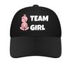 Team girl pet voor een gender reveal party