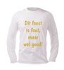 foto 4 Unisex longsleeve dit feest is wel fout maar wel goud glitter Edition
