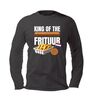 Unisex longsleeve king of the frituur de ultieme snackstatement met snack prints