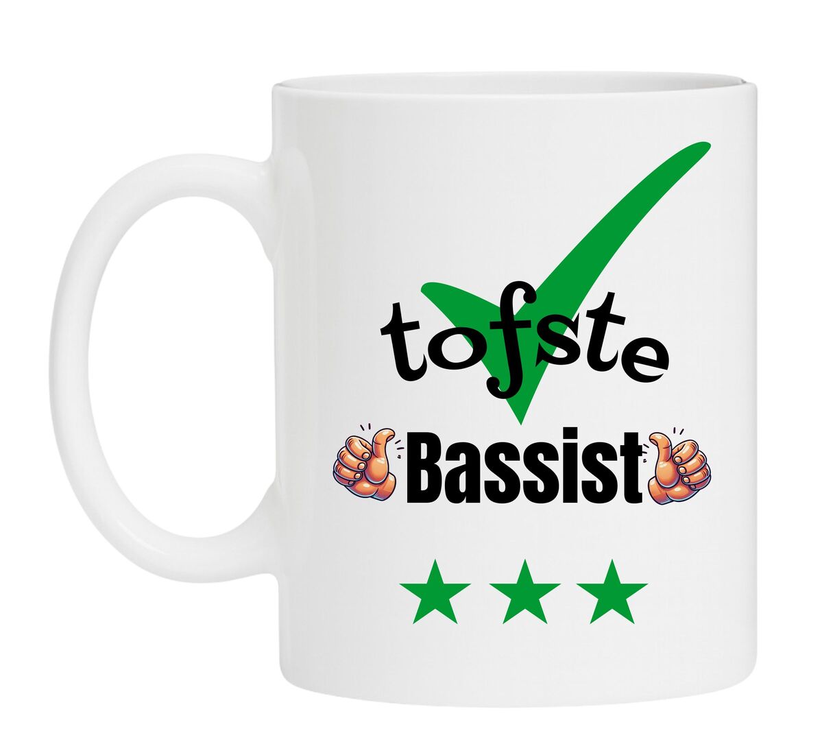 Een leuke mok speciaal voor de tofste Bassist